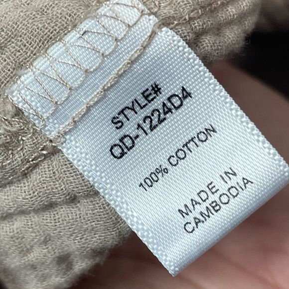 Zenana Tan Distressed Pocket Dress XL - Picture 5 of 6